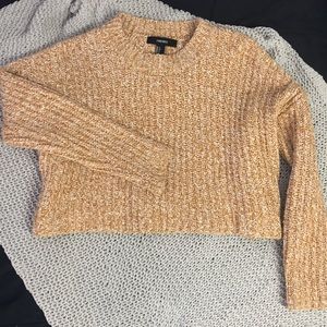 Crop- sweater. Size small. Goldish/yellow color.